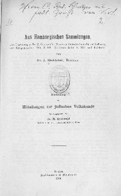 Vorschaubild von Aus hamburgischen Sammlungen