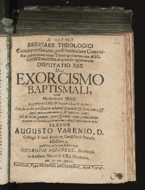 Vorschaubild von De Exorcismo Baptismali