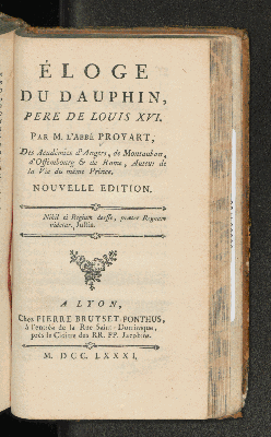 Vorschaubild von [Vie Du Dauphin, Pere De Louis XVI.]