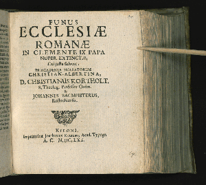 Vorschaubild von Funus Ecclesiae Romanae In Clemente IX Papa Nuper Extinctae