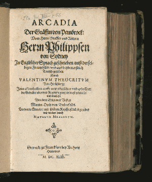 Vorschaubild von Arcadia Der Gräffin von Pembrock