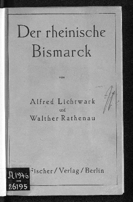 Vorschaubild von Der rheinische Bismarck