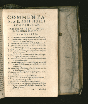 Vorschaubild von Commentaria D. Arii Pineli ... [Lex prima. Prima pars C. de bon. mat.]