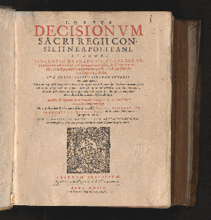 Vorschaubild von Corpus Decisionum Sacri Regii Consilii Neapolitani