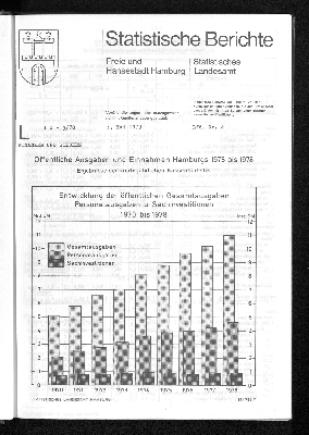 Vorschaubild von Entwicklung der öffentlichen Gesamtausgaben Personalausgaben u. Sachinvestitionen 1970 bis 1978