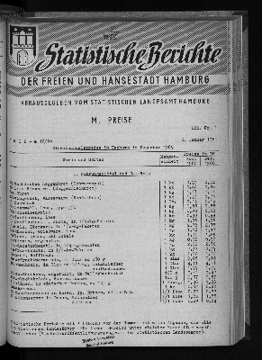 Vorschaubild von [Statistische Berichte der Freien und Hansestadt Hamburg / M]