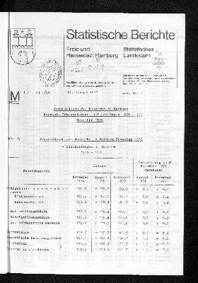 Vorschaubild von [Statistische Berichte der Freien und Hansestadt Hamburg / M]