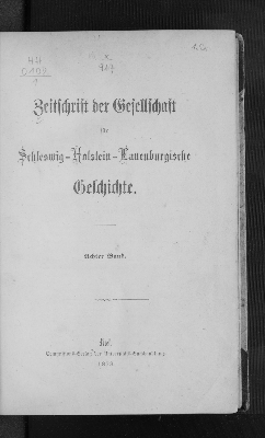 Vorschaubild von [Zeitschrift der Gesellschaft für Schleswig-Holstein-Lauenburgische Geschichte]