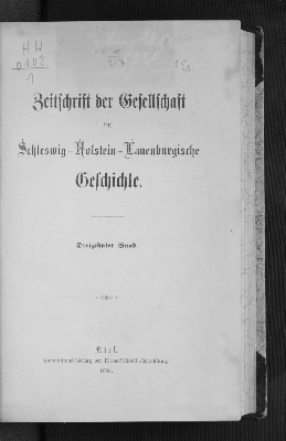 Vorschaubild von [Zeitschrift der Gesellschaft für Schleswig-Holstein-Lauenburgische Geschichte]