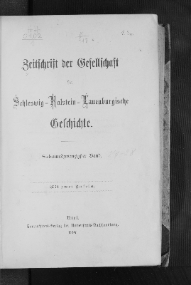 Vorschaubild von [Zeitschrift der Gesellschaft für Schleswig-Holstein-Lauenburgische Geschichte]