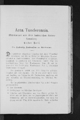 Vorschaubild von Acta Tunderensia