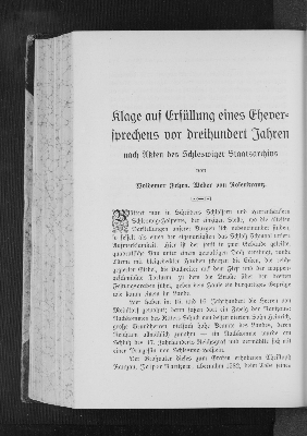 Vorschaubild von Klage auf Erfüllung eines Eheversprechens vor dreihundert Jahren nach Akten des Schleswiger Staatsarchivs