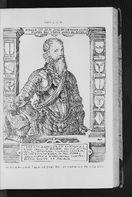 Vorschaubild von Taf. 5 zu S. 281. Kupferstich des Hendrik Goltzius aus Haupt: Bau= und Kunstdenkmäler Bd. II Fig. 1368.