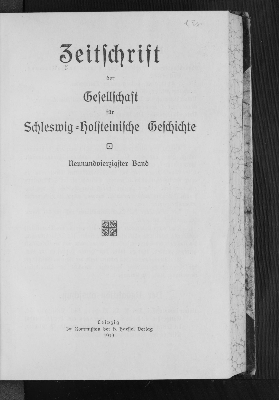 Vorschaubild von [Zeitschrift der Gesellschaft für Schleswig-Holsteinische Geschichte]