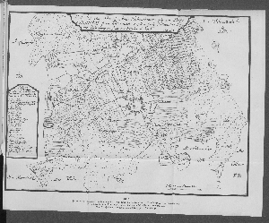 Vorschaubild von Abb. 9. Flurkarte von Brunstorf bei Schwarzenbek (1745, Karte im Landesarchiv zu Ratzeburg) vor der Verkoppelung . Die Stücke, die dem Bauervogt gehören, sind durch Schraffierung gekennzeichnet. (Mit Genehmigung des Heimatbundes Herzogtum Lauenburg)