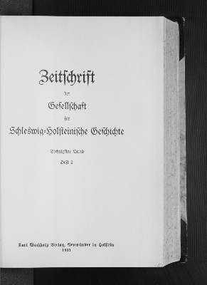 Vorschaubild von Zeitschrift der Gesellschaft für Schleswig=Holsteinische Geschichte