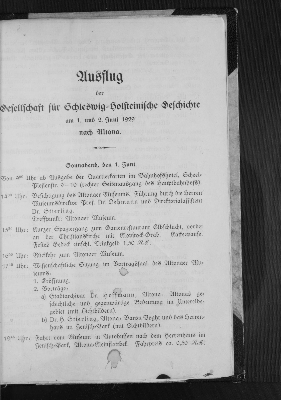 Vorschaubild von Ausflug der Gesellschaft für Schleswig=Holsteinische Geschichte am 1. und 2. Juni 1929 nach Altona.