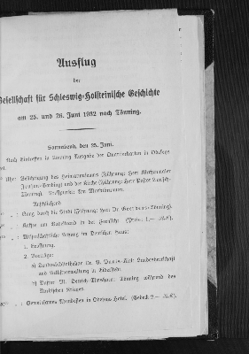 Vorschaubild von Ausflug der Gesellschaft für Schleswig=Holsteinische Geschichte am 25. und 26. Juni 1932 nach Tönning.