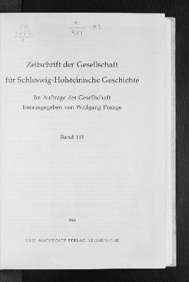 Vorschaubild von [Zeitschrift der Gesellschaft für Schleswig-Holsteinische Geschichte]