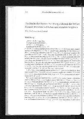 Vorschaubild von Die Städte des Kreises Steinburg während der frühen Neuzeit im wirtschaftlichen und sozialen Vergleich