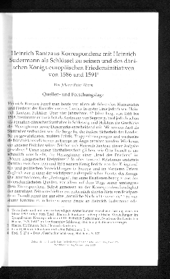 Vorschaubild von Heinrich Ratzaus Korrespondenz mit Heinrich Sudermann als Schlüssel zu seinen und des dänischen Königs europäischen Friedensinitiativen von 1586-1591