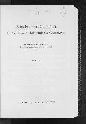 Vorschaubild von [Zeitschrift der Gesellschaft für Schleswig-Holsteinische Geschichte]