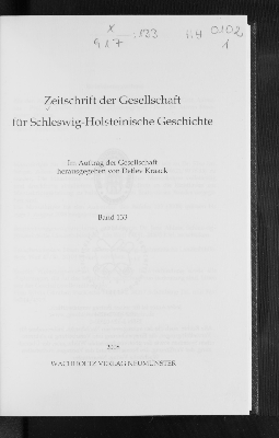 Vorschaubild von [Zeitschrift der Gesellschaft für Schleswig-Holsteinische Geschichte]