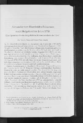 Vorschaubild von Alexander von Humboldts Exkursion nach Helgoland im Jahre 1790