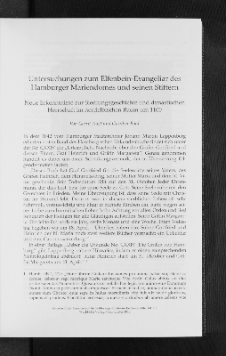 Vorschaubild von Untersuchungen zum Elfenbein-Evangeliar des Hamburger Mariendomes und seinen Stiftern. Neue Erkenntnisse zur Siedlungsgeschichte und dynastischen Herrschaft im nordelbischen Raum um 1100