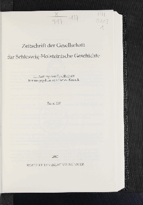 Vorschaubild von [Zeitschrift der Gesellschaft für Schleswig-Holsteinische Geschichte]