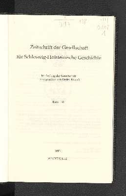 Vorschaubild von [Zeitschrift der Gesellschaft für Schleswig-Holsteinische Geschichte]