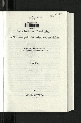 Vorschaubild von [Zeitschrift der Gesellschaft für Schleswig-Holsteinische Geschichte]