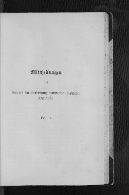 Vorschaubild von Mittheilungen des Vereins für Verbreitung naturwissenschaftlicher Kenntnisse 1861 I.