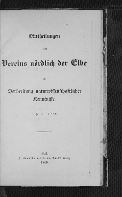 Vorschaubild von Mittheilungen des Vereins nördlich der Elbe zur Verbreitung naturwissenschaftlicher Kenntnisse.