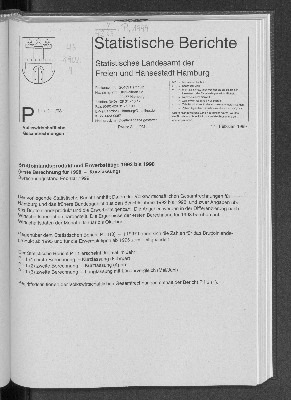 Vorschaubild von [Statistische Berichte // Freie und Hansestadt Hamburg, Statistisches Landesamt / P]