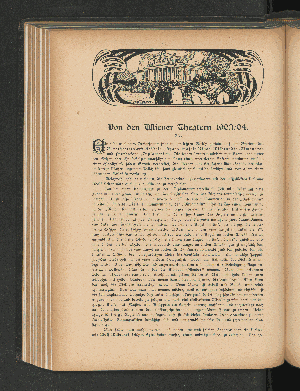 Vorschaubild von Von den Wiener Theatern 1903/04