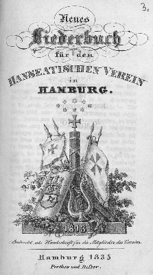 Vorschaubild von Neues Liederbuch für den Hanseatischen Verein in Hamburg