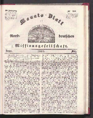 Vorschaubild von 10. Jahrgang. N°. 111. Bremen. 1860. März