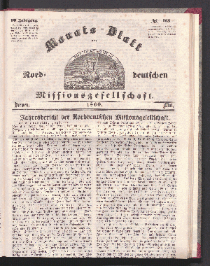 Vorschaubild von 10. Jahrgang. N°. 113. Bremen. 1860. Mai