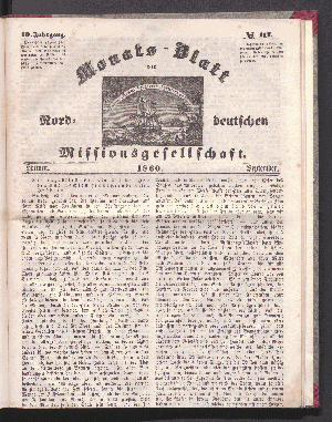 Vorschaubild von 10. Jahrgang. N°. 117. Bremen. 1860. September