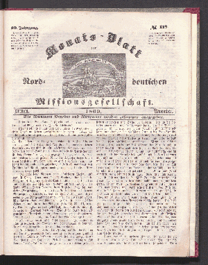 Vorschaubild von 10. Jahrgang. N°. 119. Bremen. 1860. November