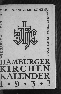 Vorschaubild von [Hamburger Kirchenkalender]