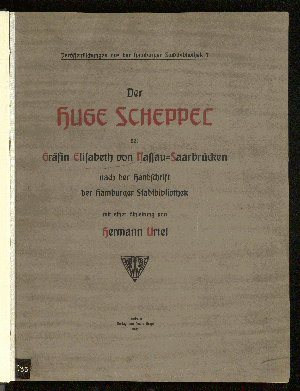Vorschaubild von Der Huge Scheppel der Gräfin Elisabeth von Nassau-Saarbrücken nach der Handschrift der Hamburger Stadtbibliothek