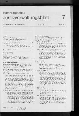 Vorschaubild von Hamburgisches Justizverwaltungsblatt 7