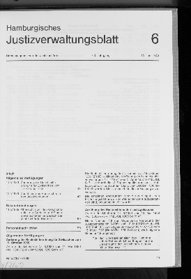 Vorschaubild von Hamburgisches Justizverwaltungsblatt 6