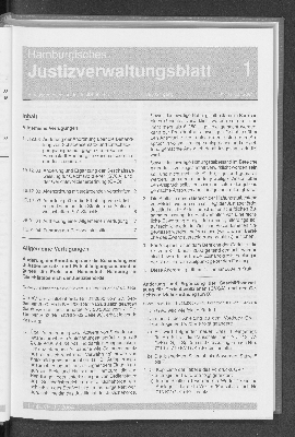 Vorschaubild von Hamburgisches Justizverwaltungsblatt 1
