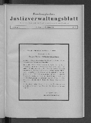 Vorschaubild von Todesanzeige. Justizpräsident a.D. Dr.jur.Dr.h.e. Wilhelm Kiesselbach