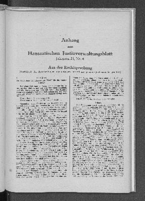 Vorschaubild von Anhang zum Hanseatischen Justizverwaltungsblatt Jahrgang 24, Nr. 4