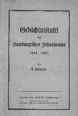 Vorschaubild von Gedächtnistafel des Hamburgischen Johanneums