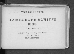 Vorschaubild von [Verzeichnis der Hamburger Schiffe]